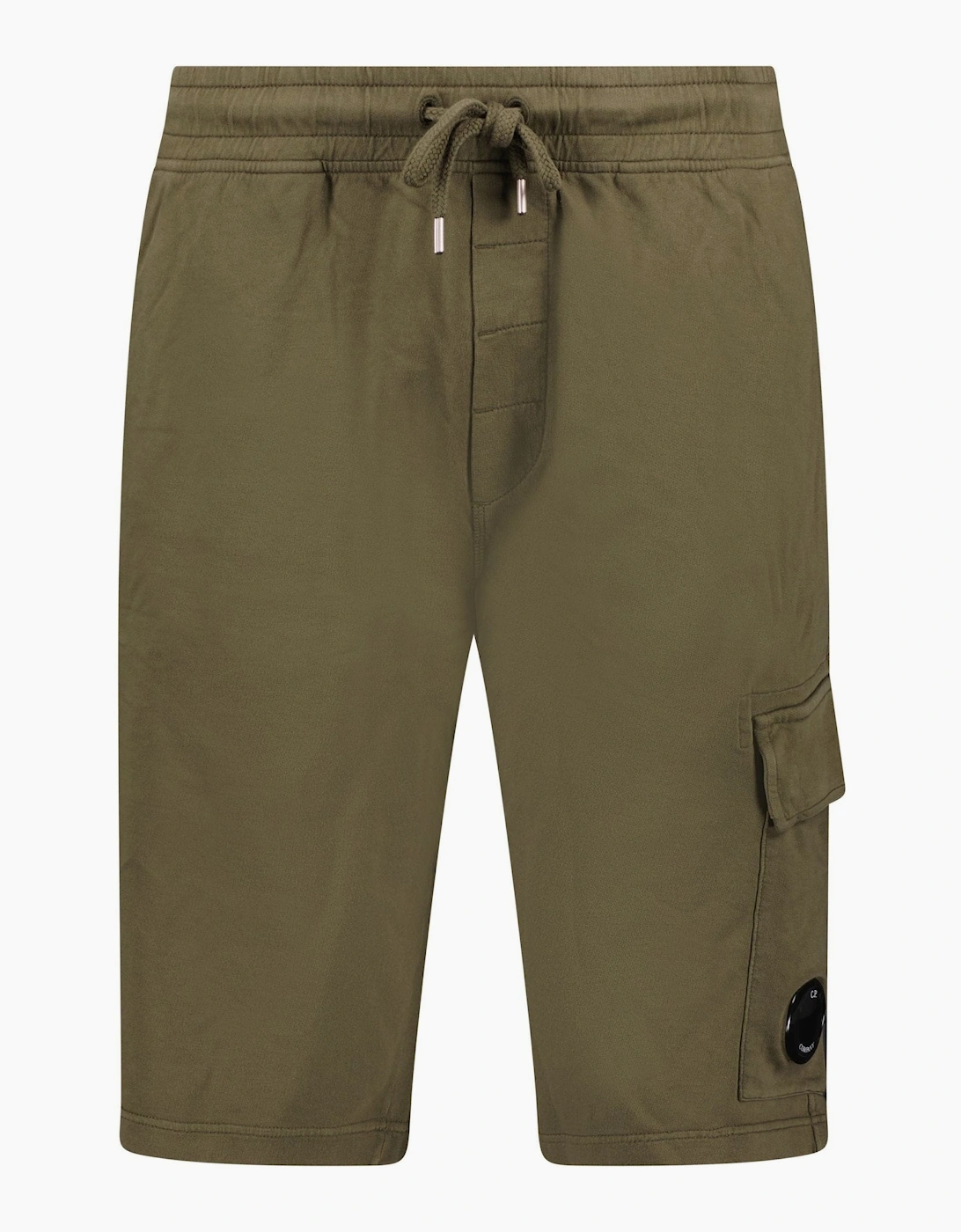 CP Company Light Fleece Lens Sweat Shorts Ivy Green