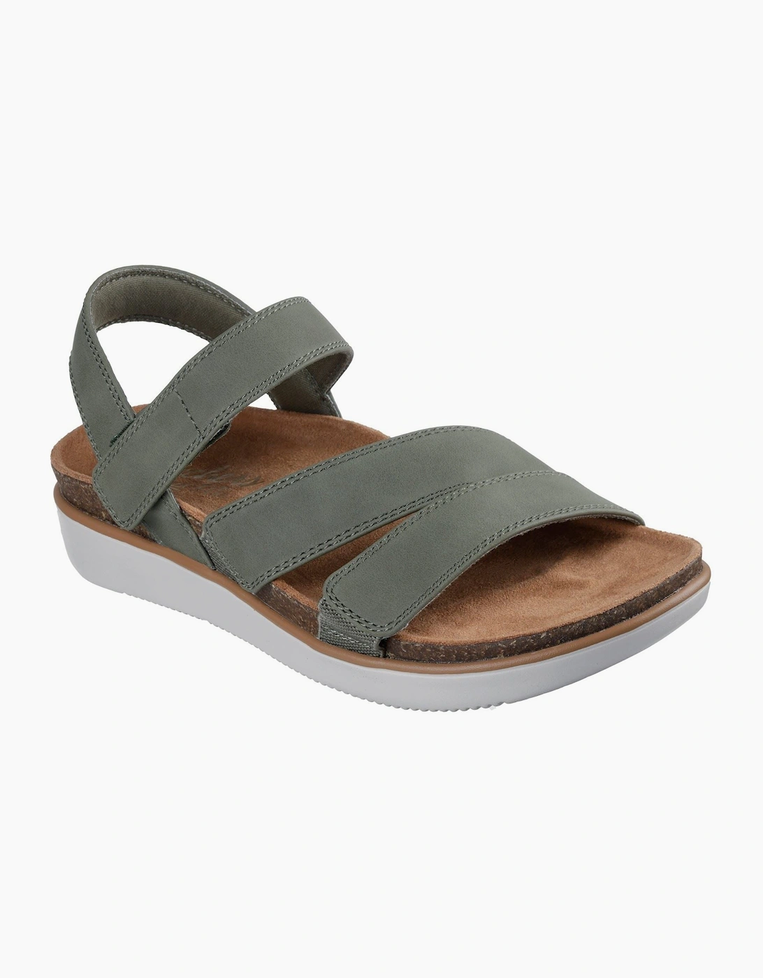 Skechers Lifted Comfort Polyurethane Women's Olive Sandals