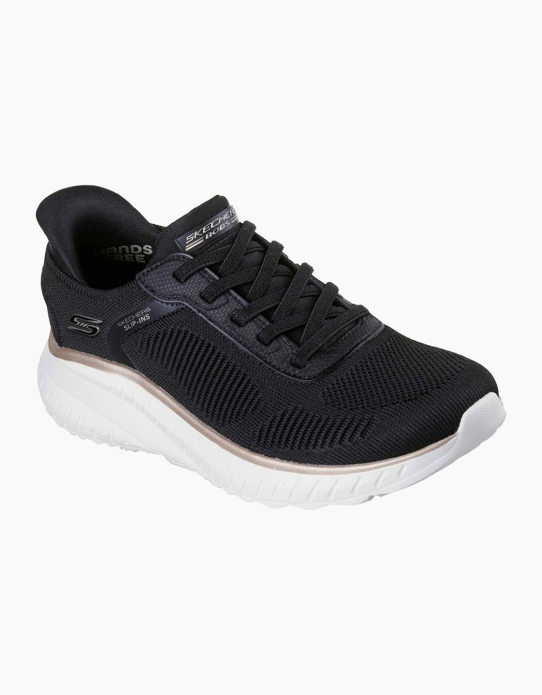 Skechers Women's Black Bobs Sport Squad Chaos Current Muse Trainers - Size: 4