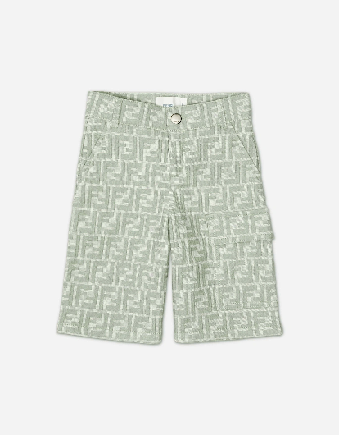 Fendi Boys Cotton Shorts in Green