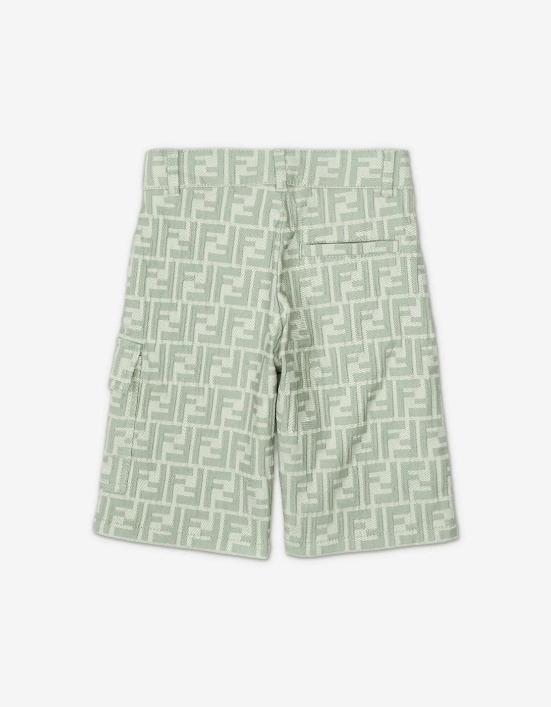 Fendi Boys Cotton Shorts in Green