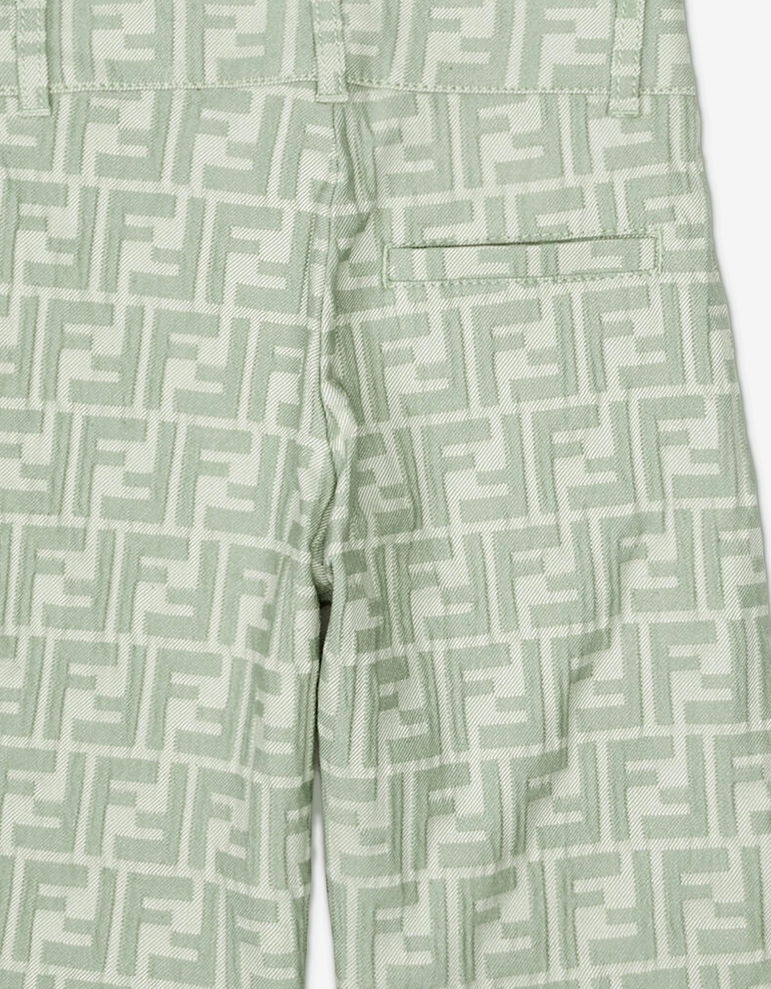 Fendi Boys Cotton Shorts in Green