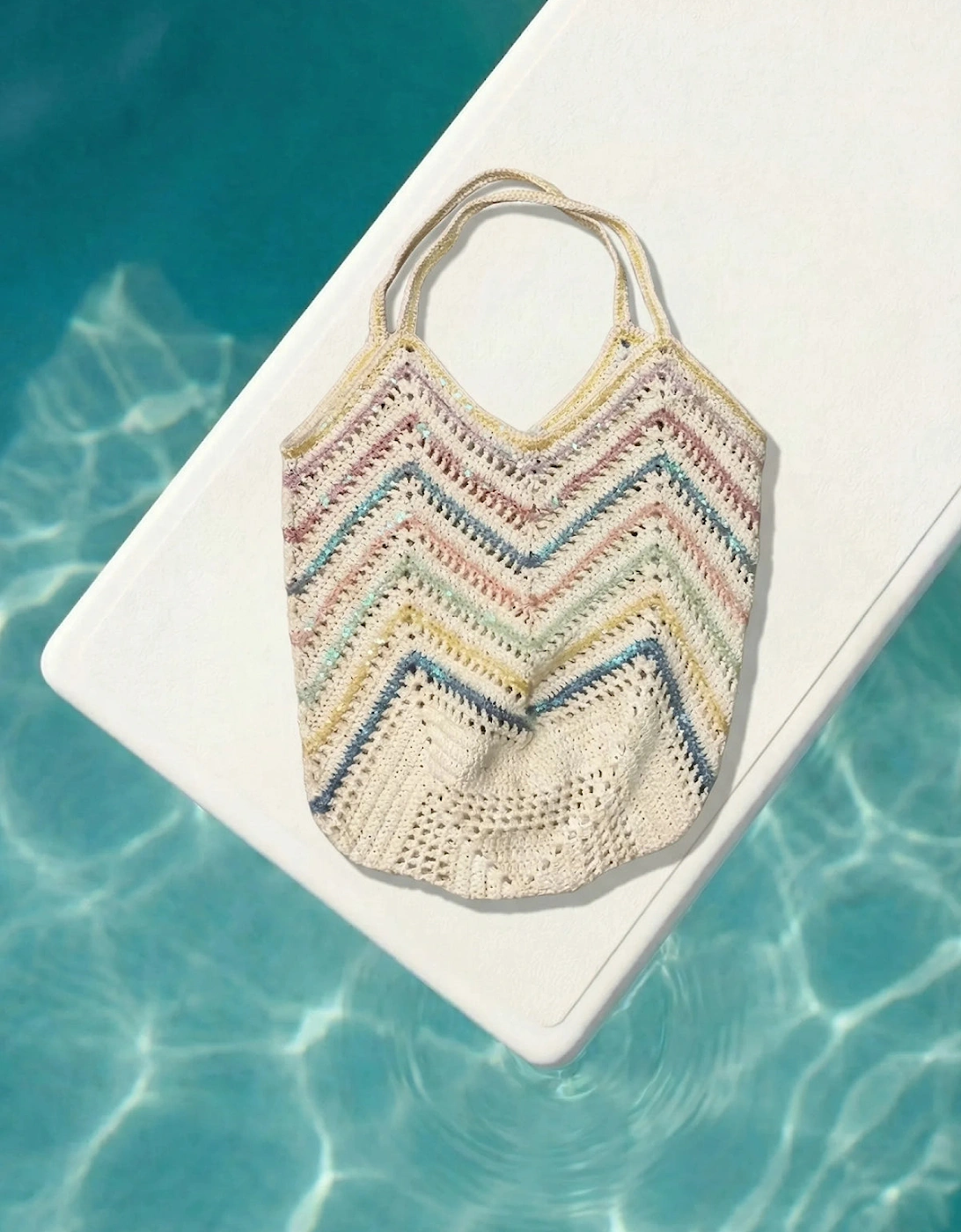 Seaside Pastel Crochet Bag