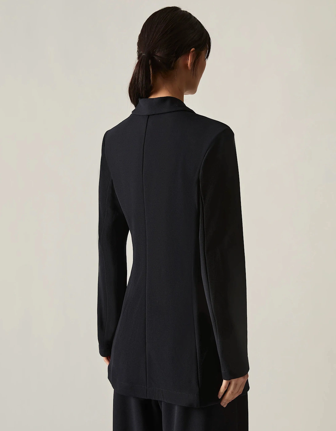 Navy Side Sash Blazer