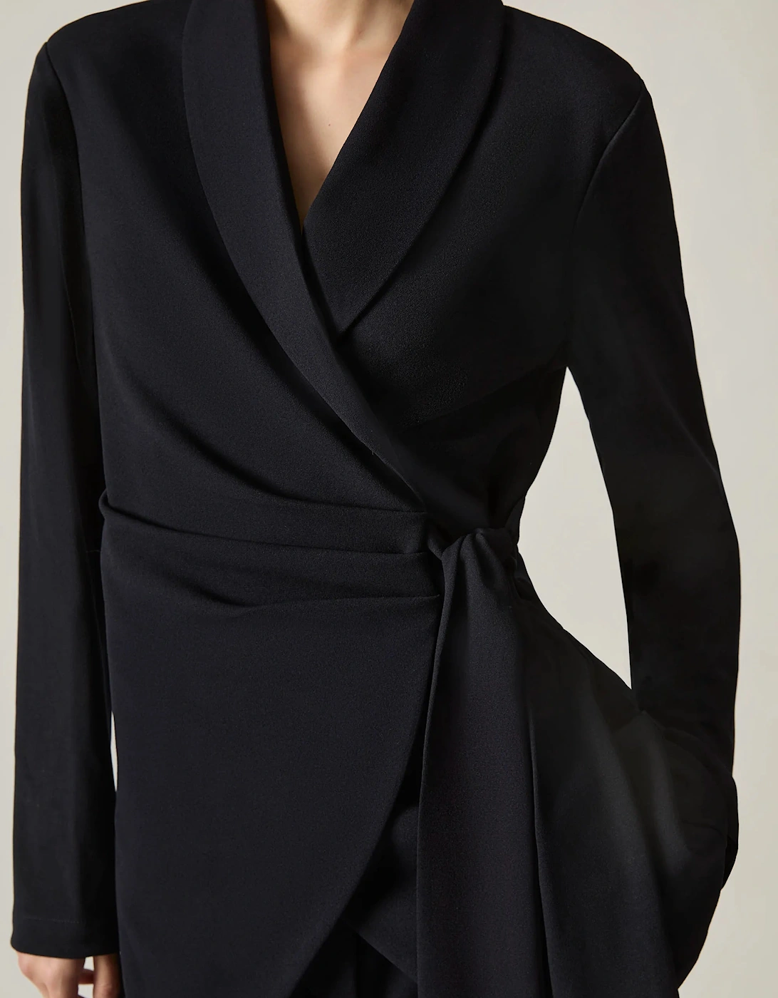 Navy Side Sash Blazer
