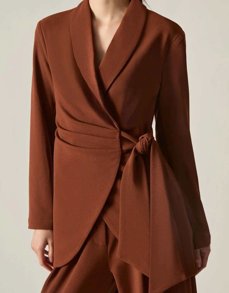 Rust Side Sash Blazer