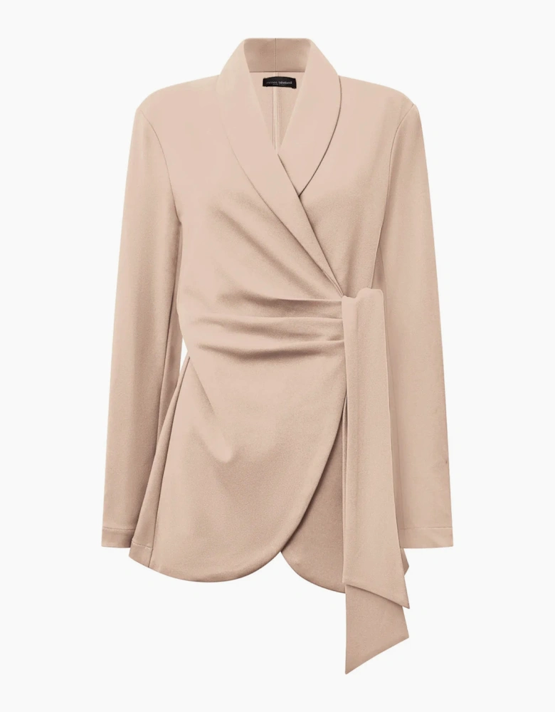 Cream Side Sash Blazer