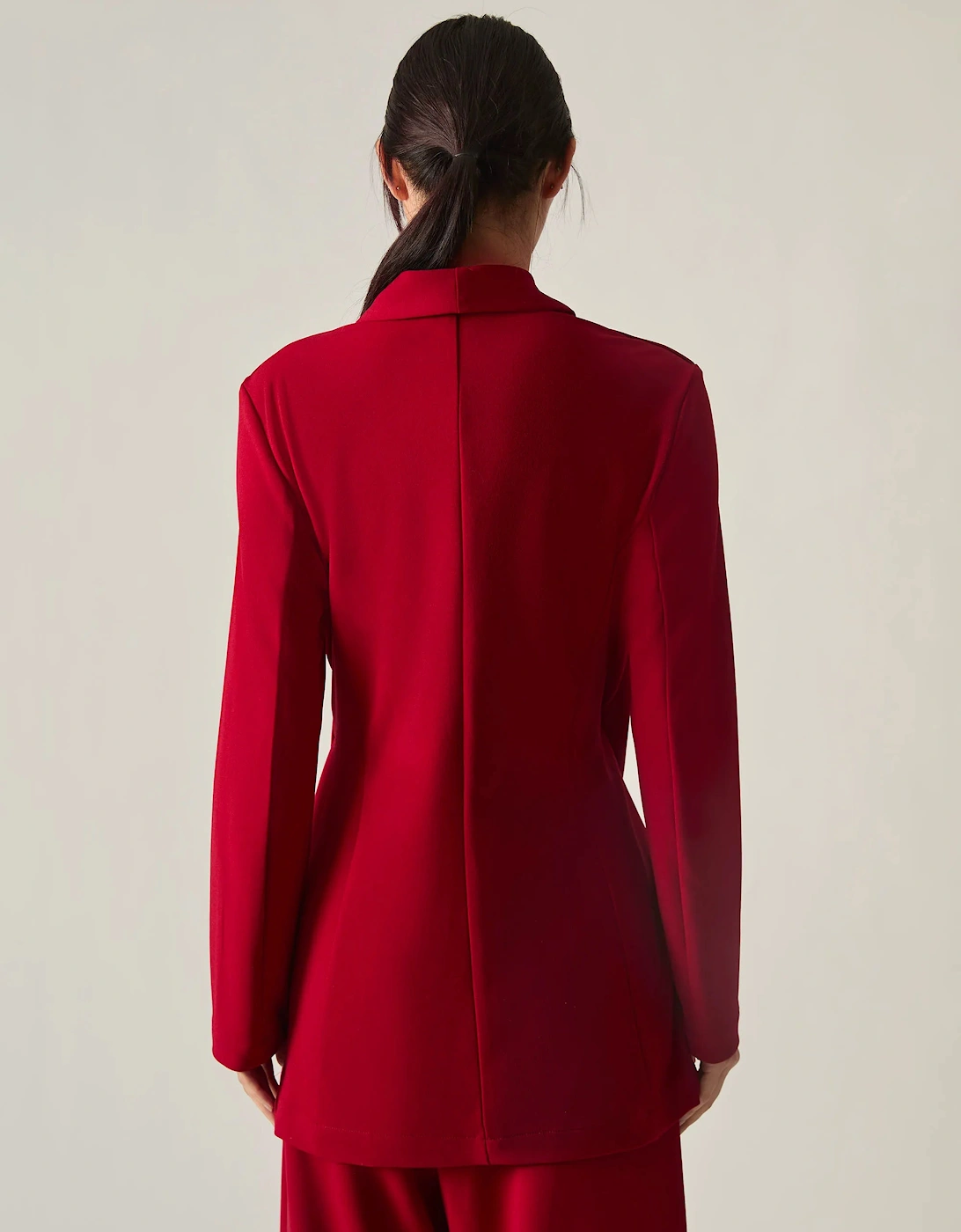 Red Side Sash Blazer
