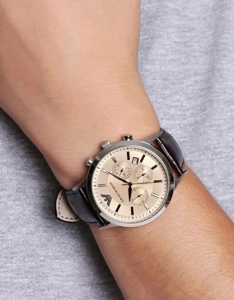 Emporio Armani AR2433 Chronograph Beige Dial Men's Watch