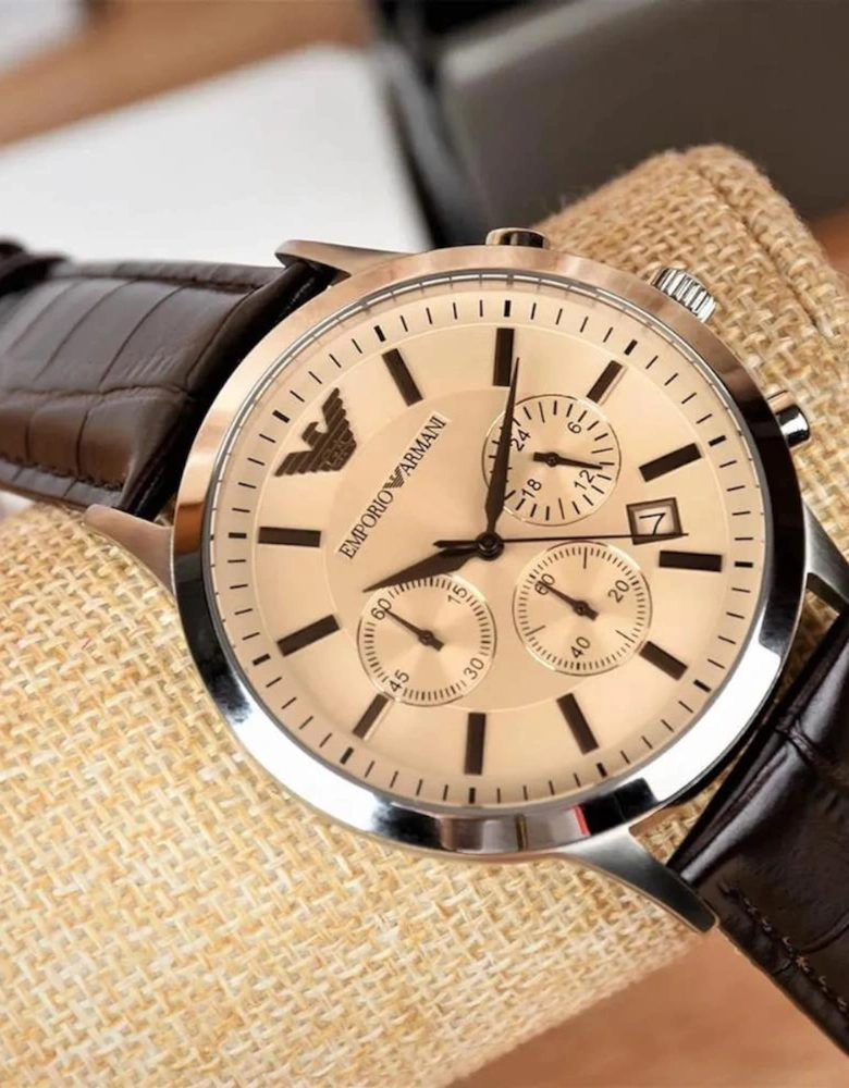 Emporio Armani AR2433 Chronograph Beige Dial Men's Watch