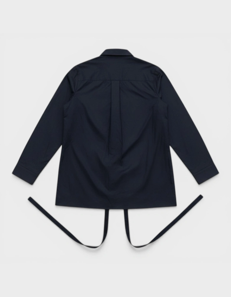 Long Sleeve Buttoned Shirt Dark Navy Black