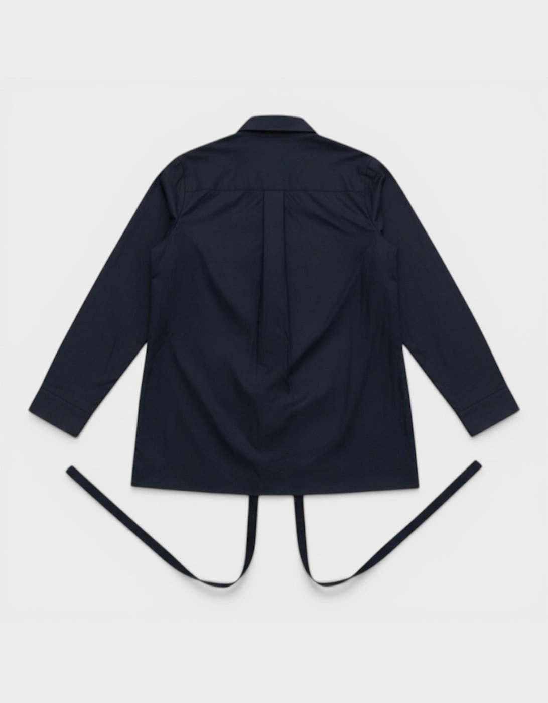 Long Sleeve Buttoned Shirt Dark Navy Black