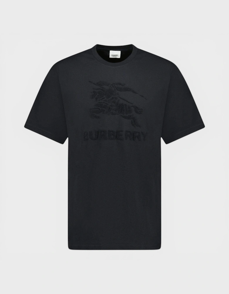 Raynerton Cotton Logo Embroidered T-Shirt Black