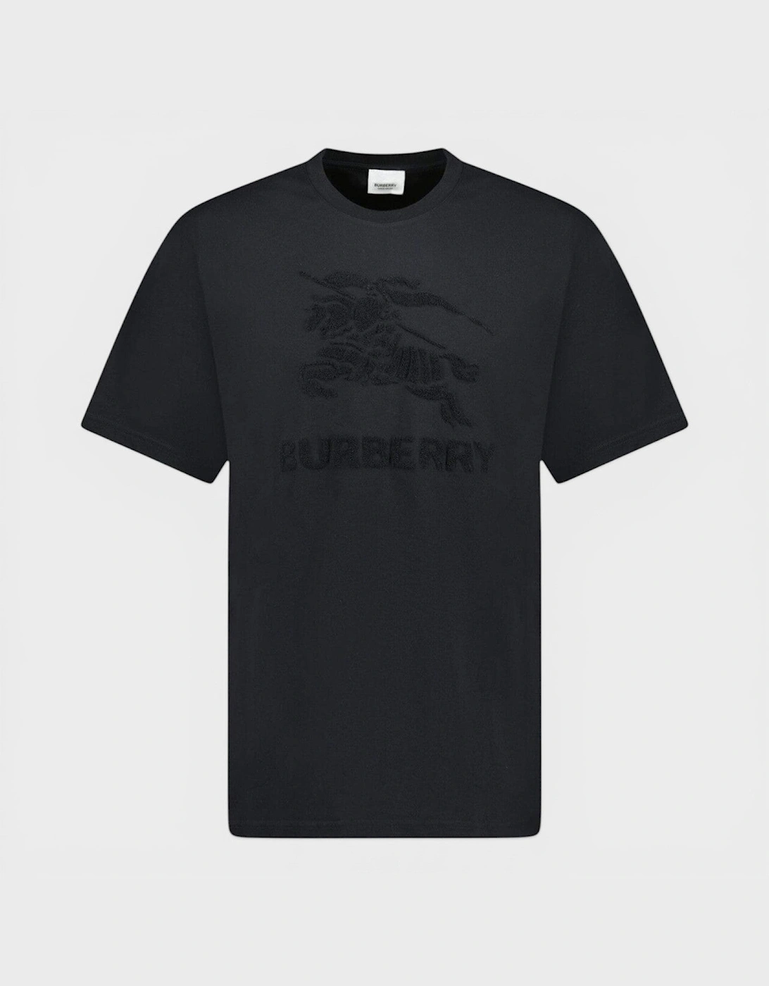 Raynerton Cotton Logo Embroidered T-Shirt Black, 3 of 2