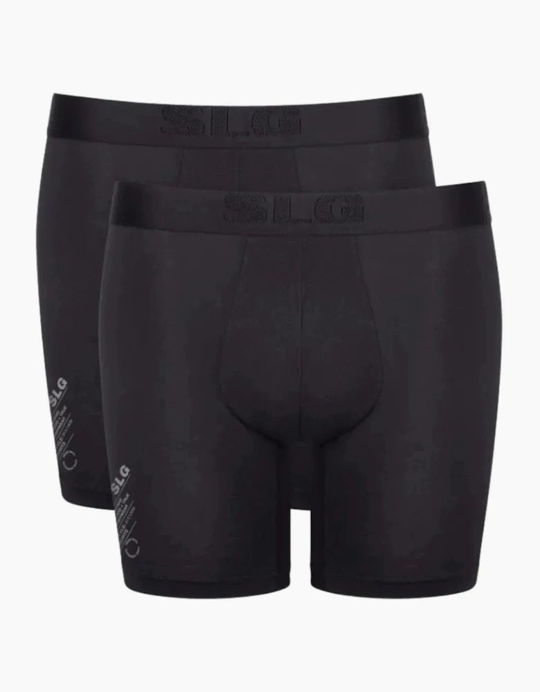 2-Pack SLG Base Modal Soft Boxer Briefs, Black