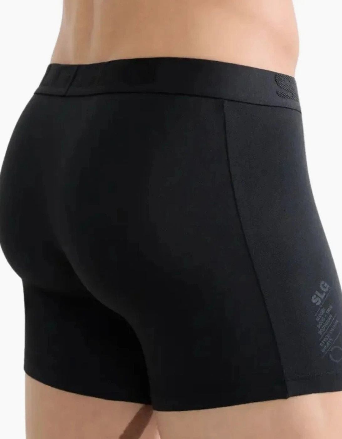 2-Pack SLG Base Modal Soft Boxer Briefs, Black