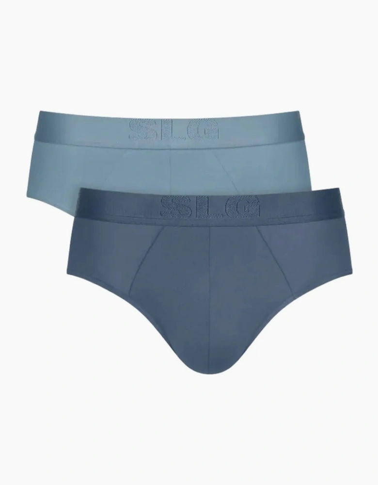 2-Pack SLG Base Modal Soft Briefs, Blue Combination