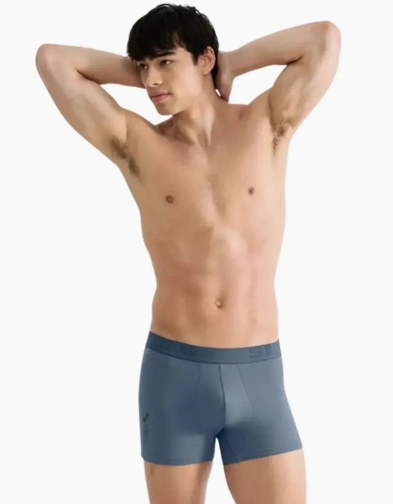 2-Pack SLG Base Modal Soft Boxer Trunks, Blue Combination