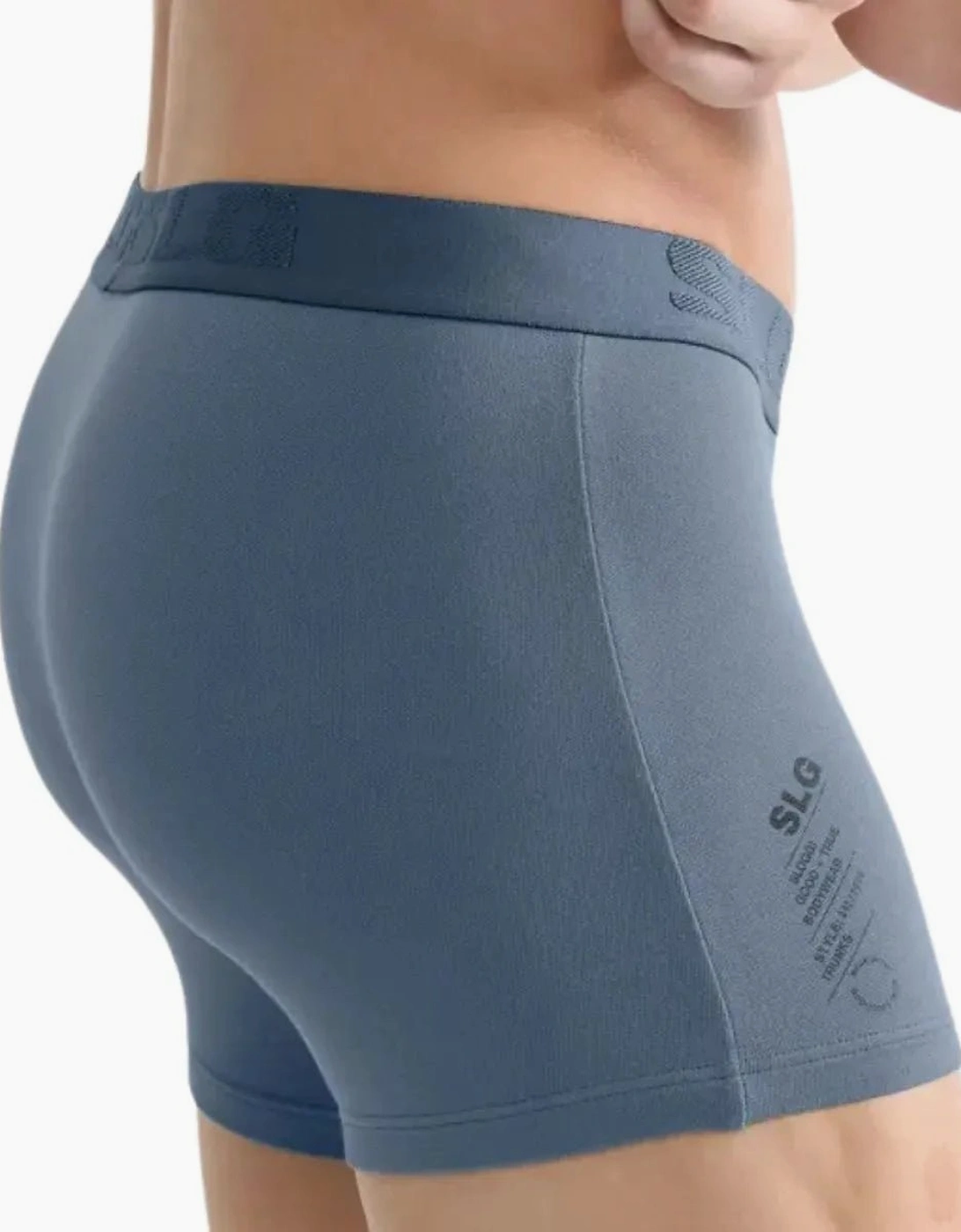 2-Pack SLG Base Modal Soft Boxer Trunks, Blue Combination