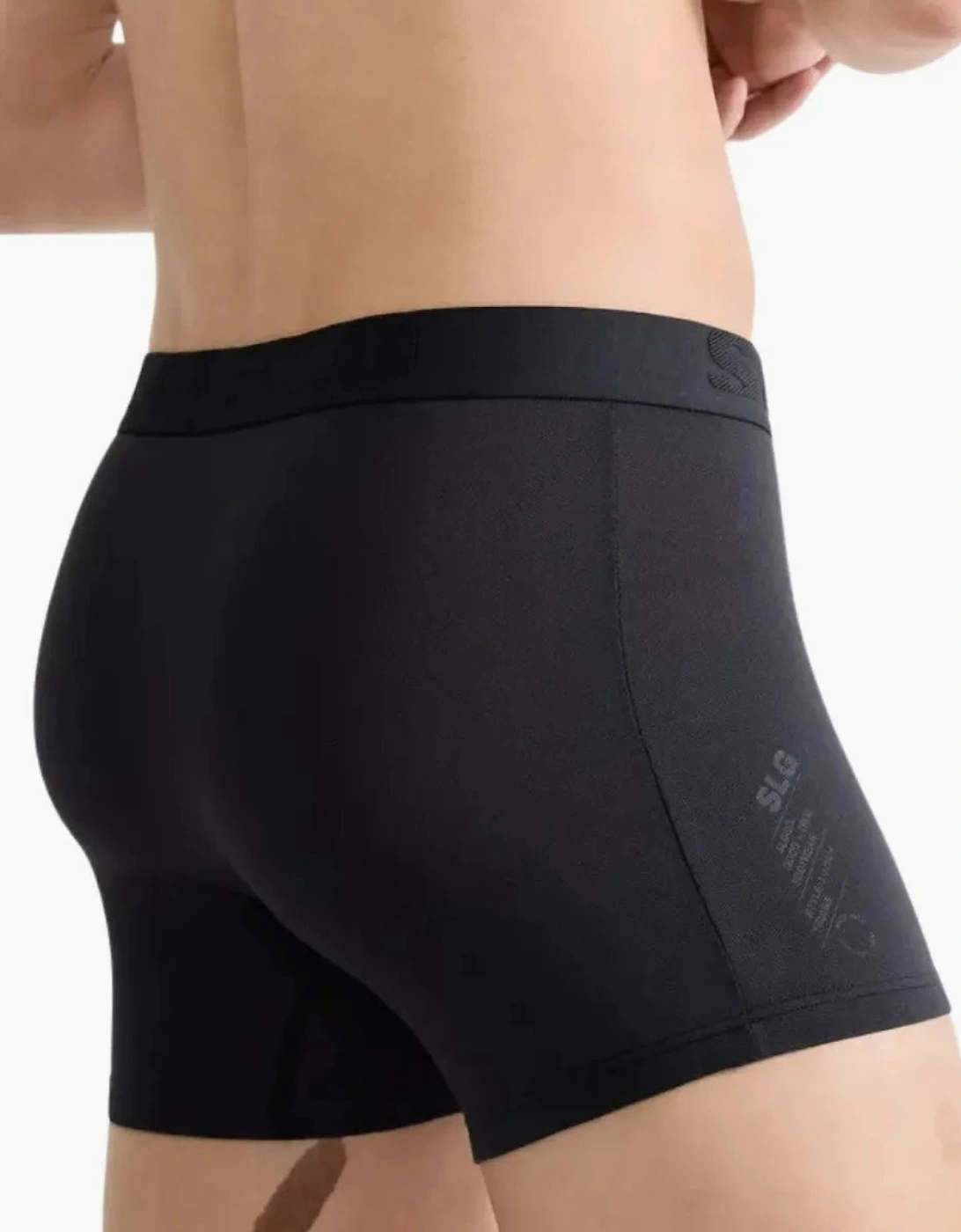 2-Pack SLG Base Modal Soft Boxer Trunks, Black