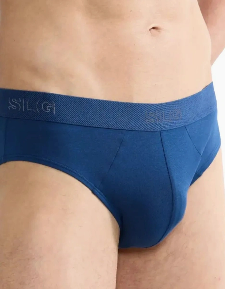 2-Pack SLG Base Briefs, Blue/Charcoal