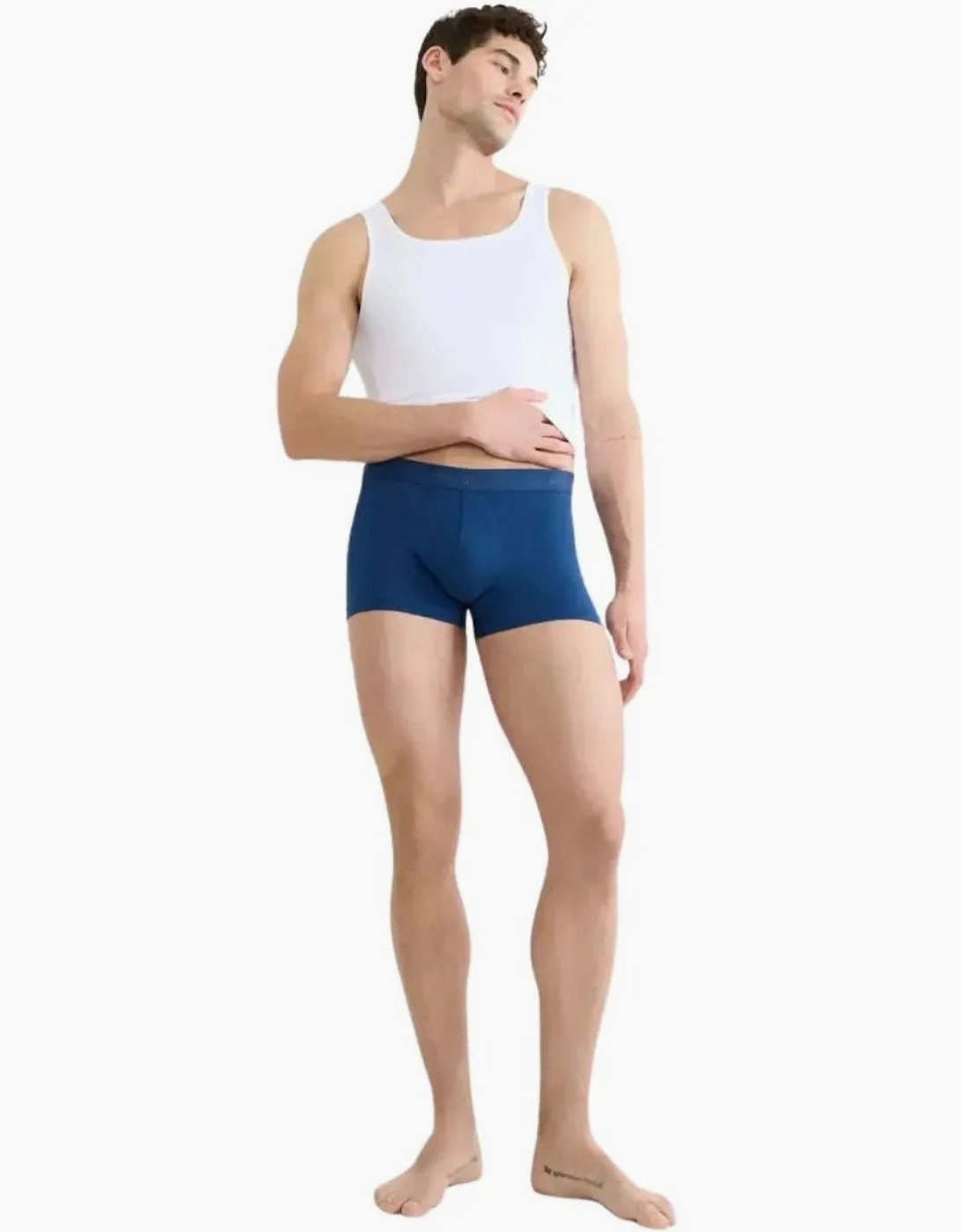 2-Pack SLG Base Boxer Trunks, Blue/Charcoal
