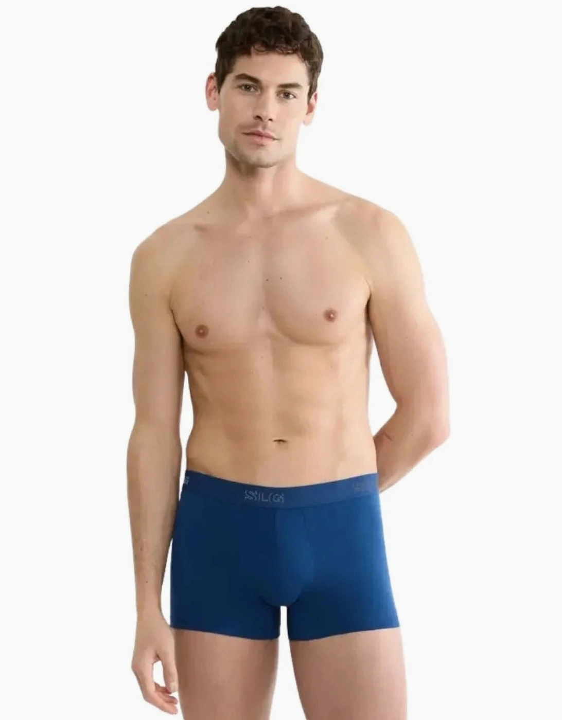 2-Pack SLG Base Boxer Trunks, Blue/Charcoal