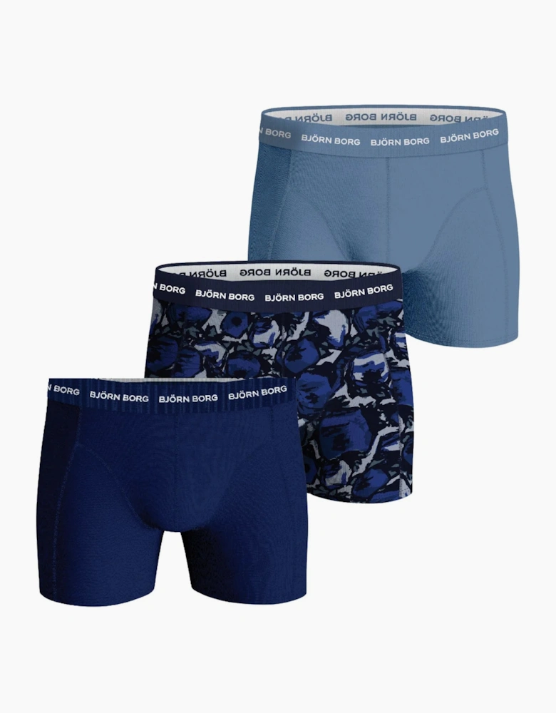 3-Pack Camo Print Boxer Briefs, Blue Mix