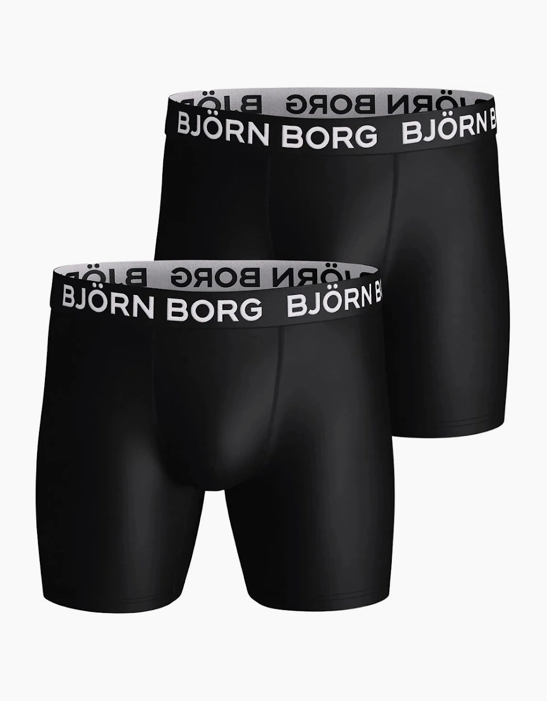 2-Pack Sports Performance Boxer Briefs, Black