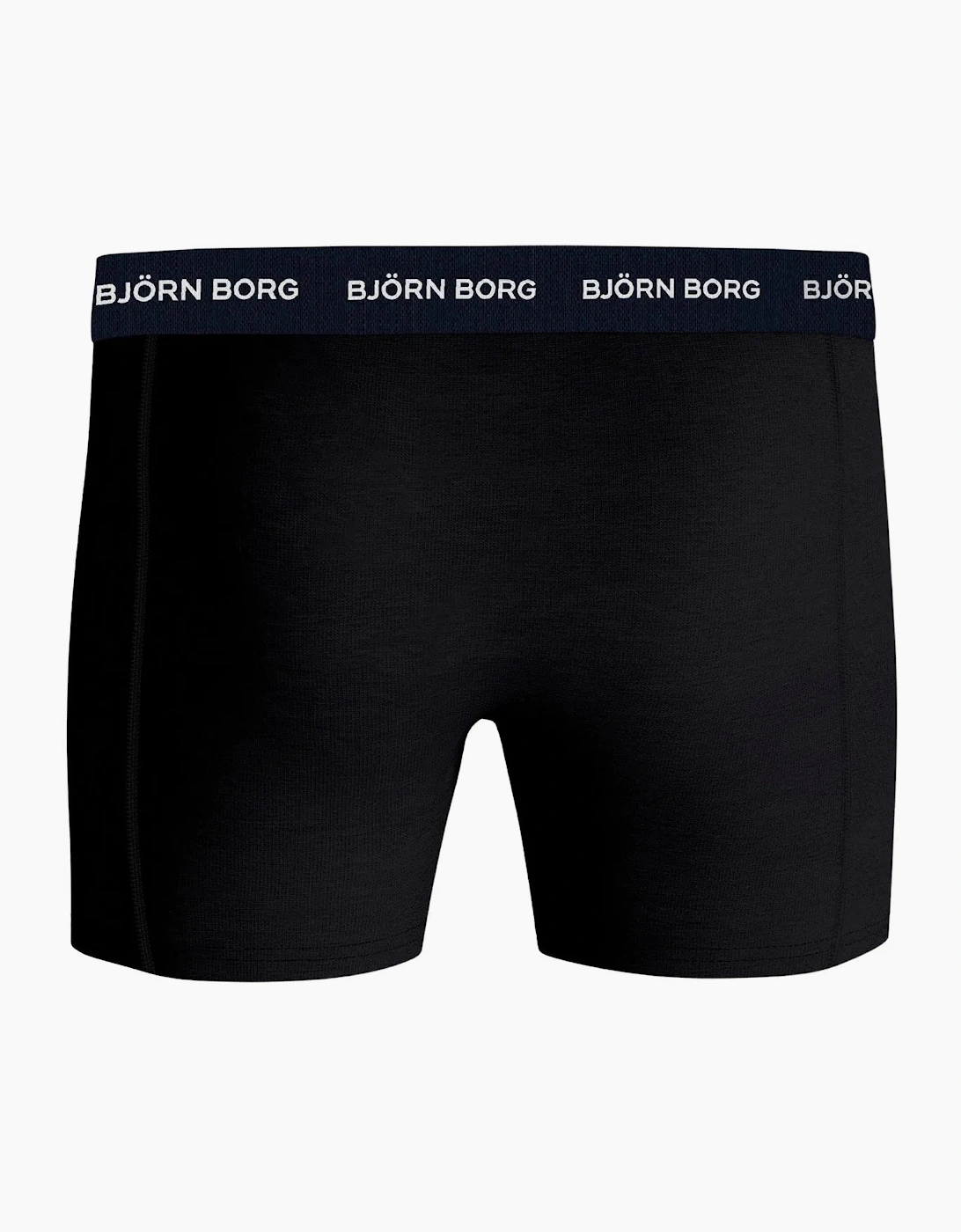 3-Pack Contrast Waistband Boxer Briefs, Black w/ red/blue/navy