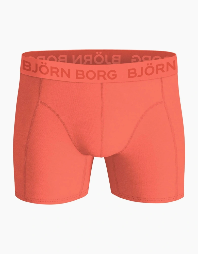 3-Pack Logo Solids Boxer Briefs, Blue/Orange/Khaki