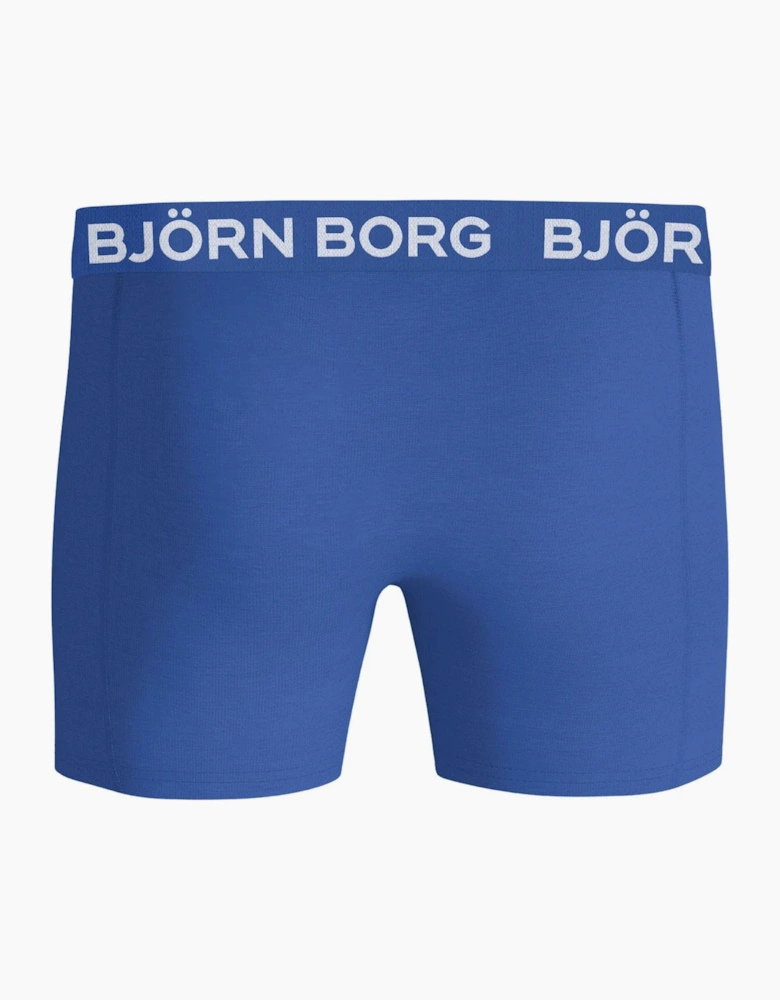 3-Pack Logo Solids Boxer Briefs, Blue/Orange/Khaki