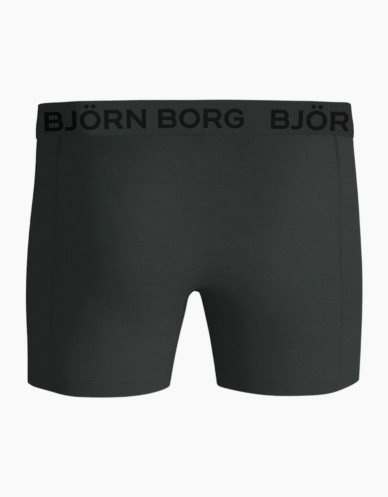3-Pack Logo Solids Boxer Briefs, Blue/Orange/Khaki
