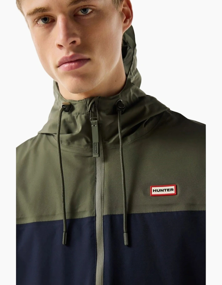 Hunter Original Mens Block Waterproof Men's Green Rain Jacket