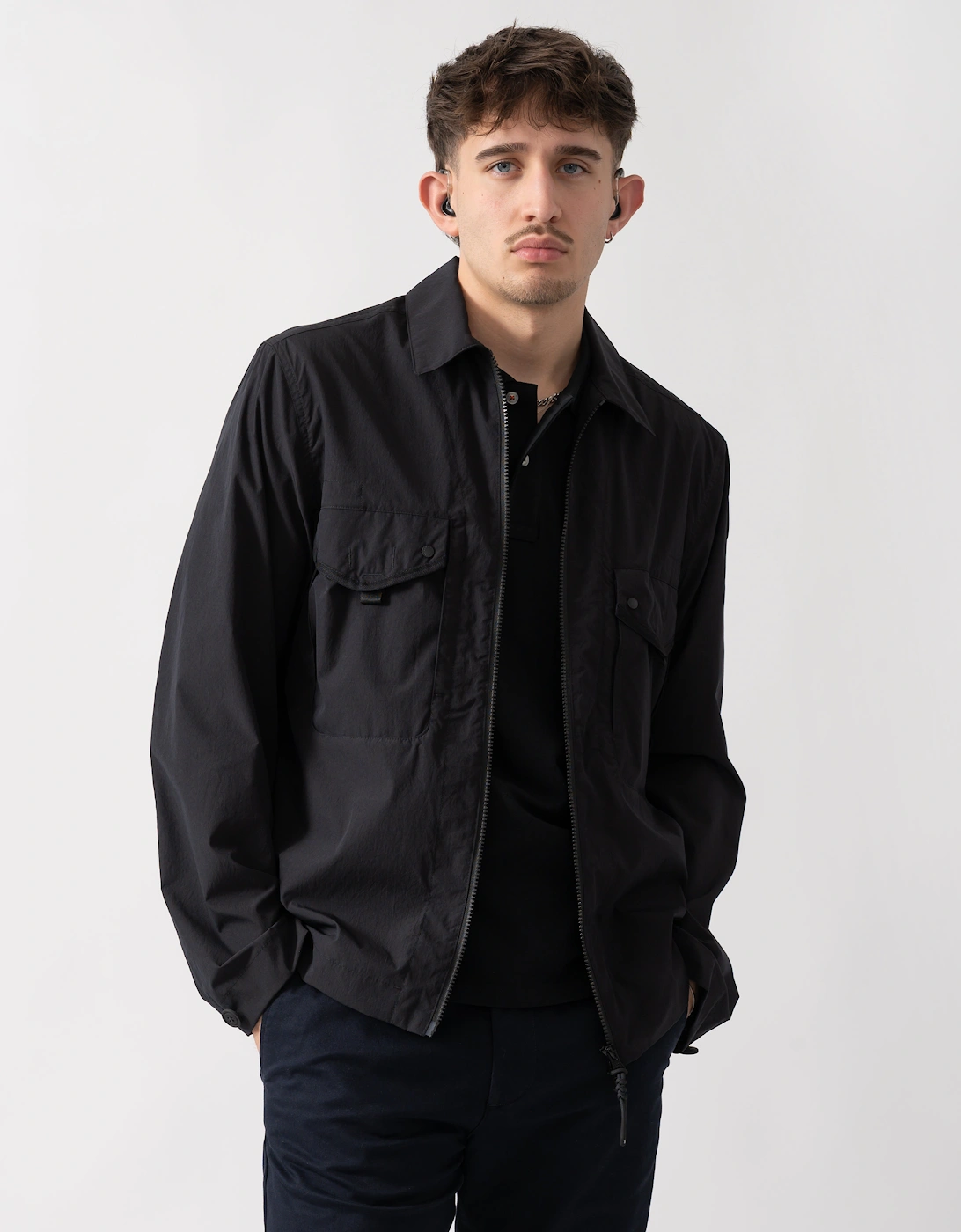Parajumpers Men's Black Elgin Overshirt - 541  42/Regular Xl