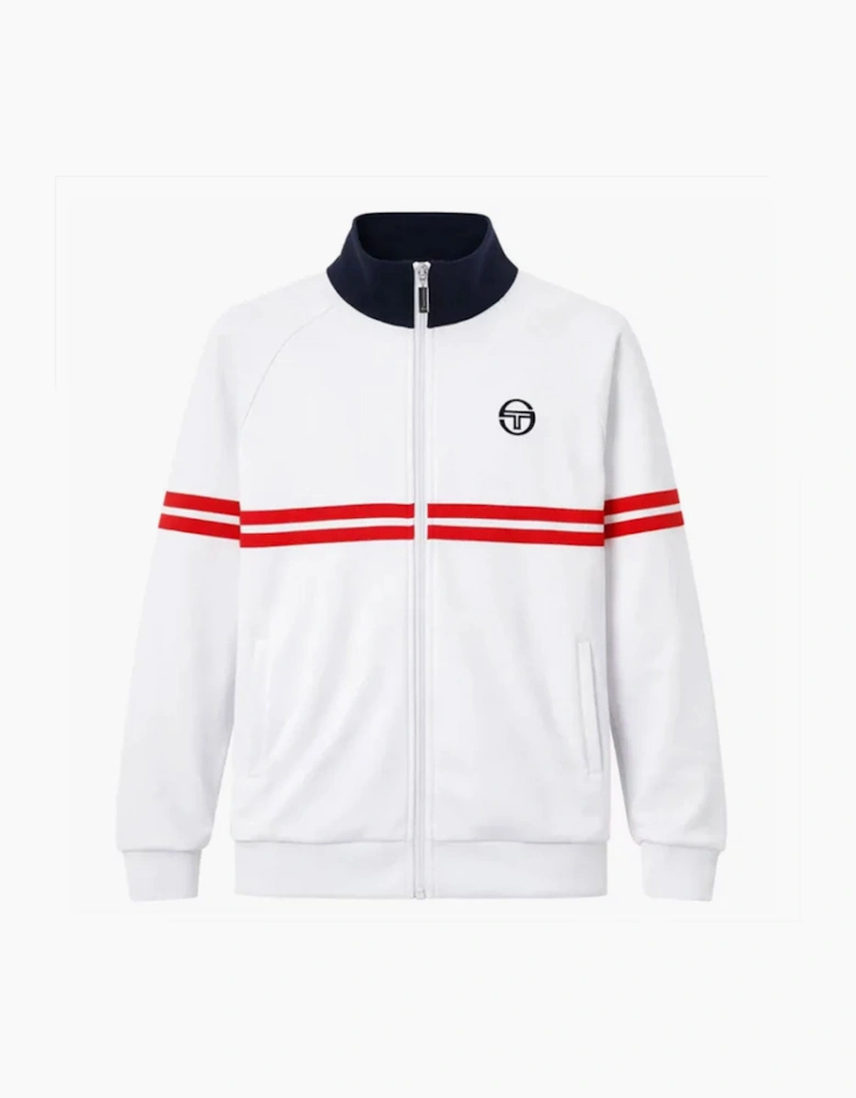 Sergio Tacchini New Dallas Track Jacket - White/Maritime Blue/Adrenaline Rush