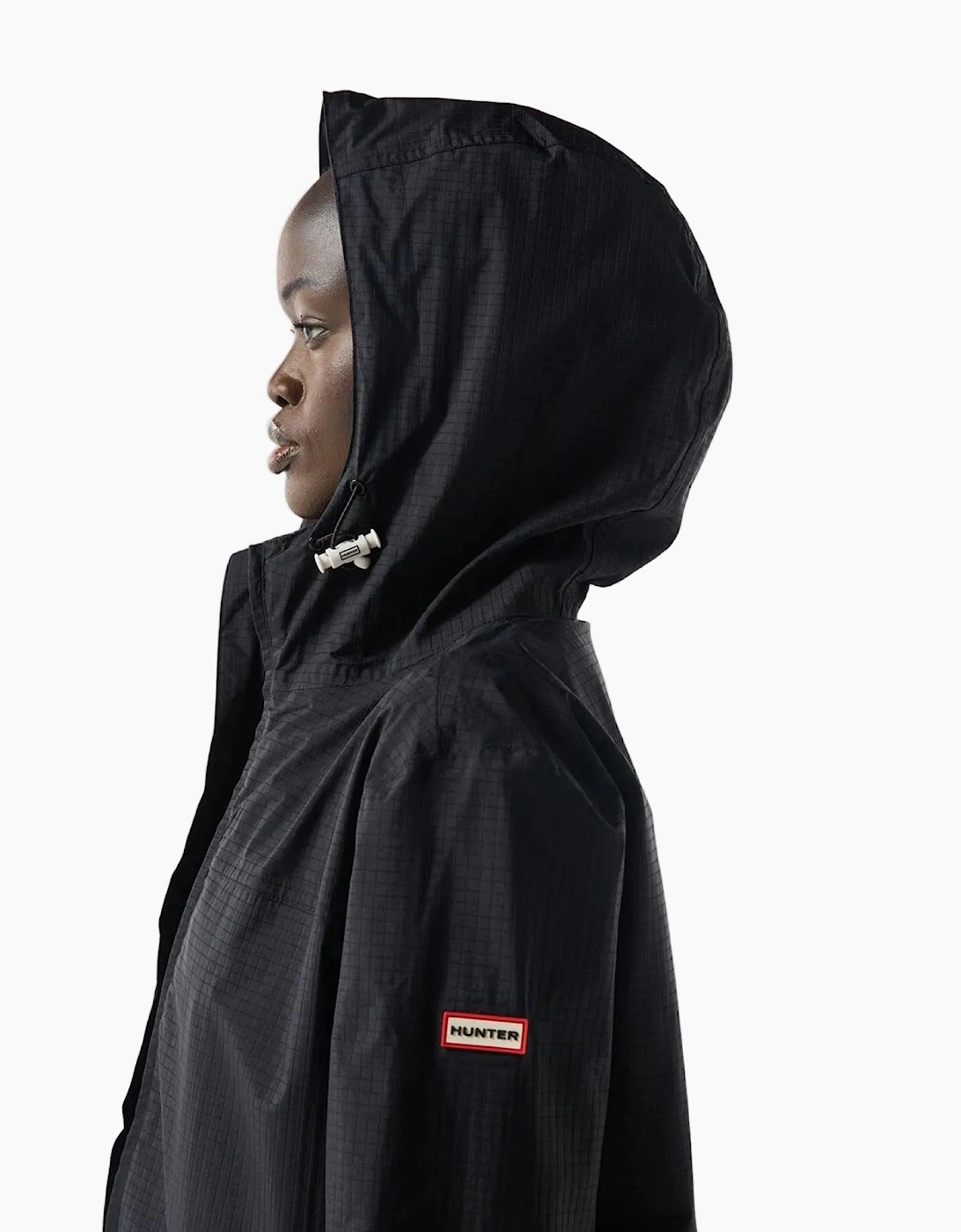Hunter Hunter Packable Rain Unisex Adults Black Rain Jacket