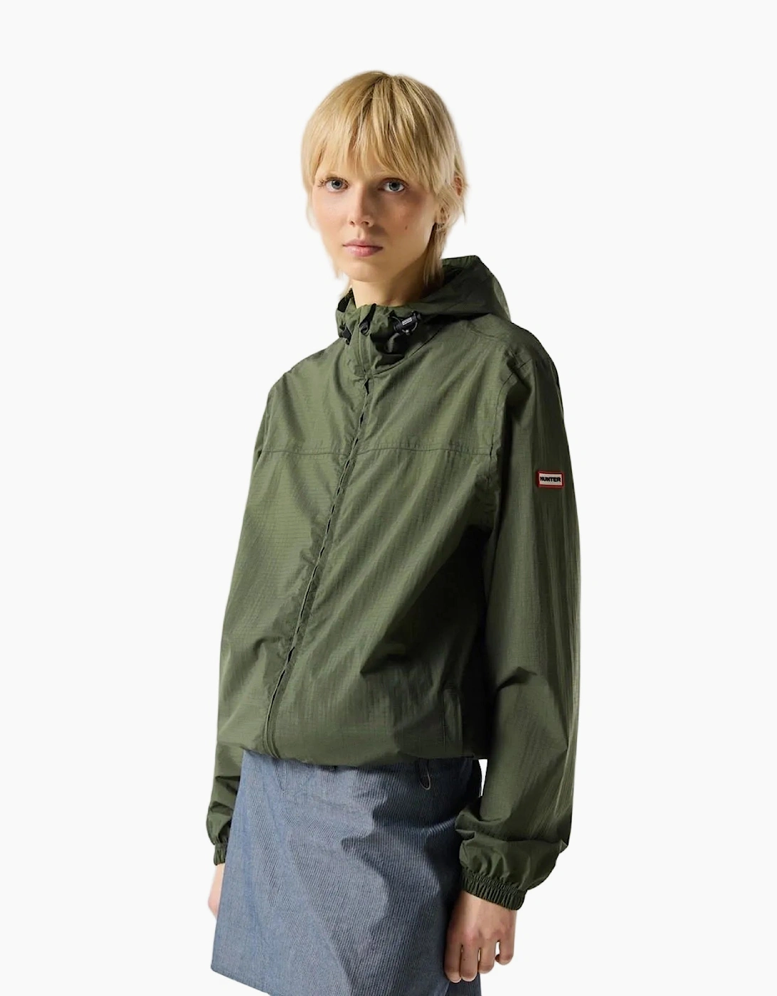 Hunter Hunter Packable Rain Unisex Adults Green Rain Jacket