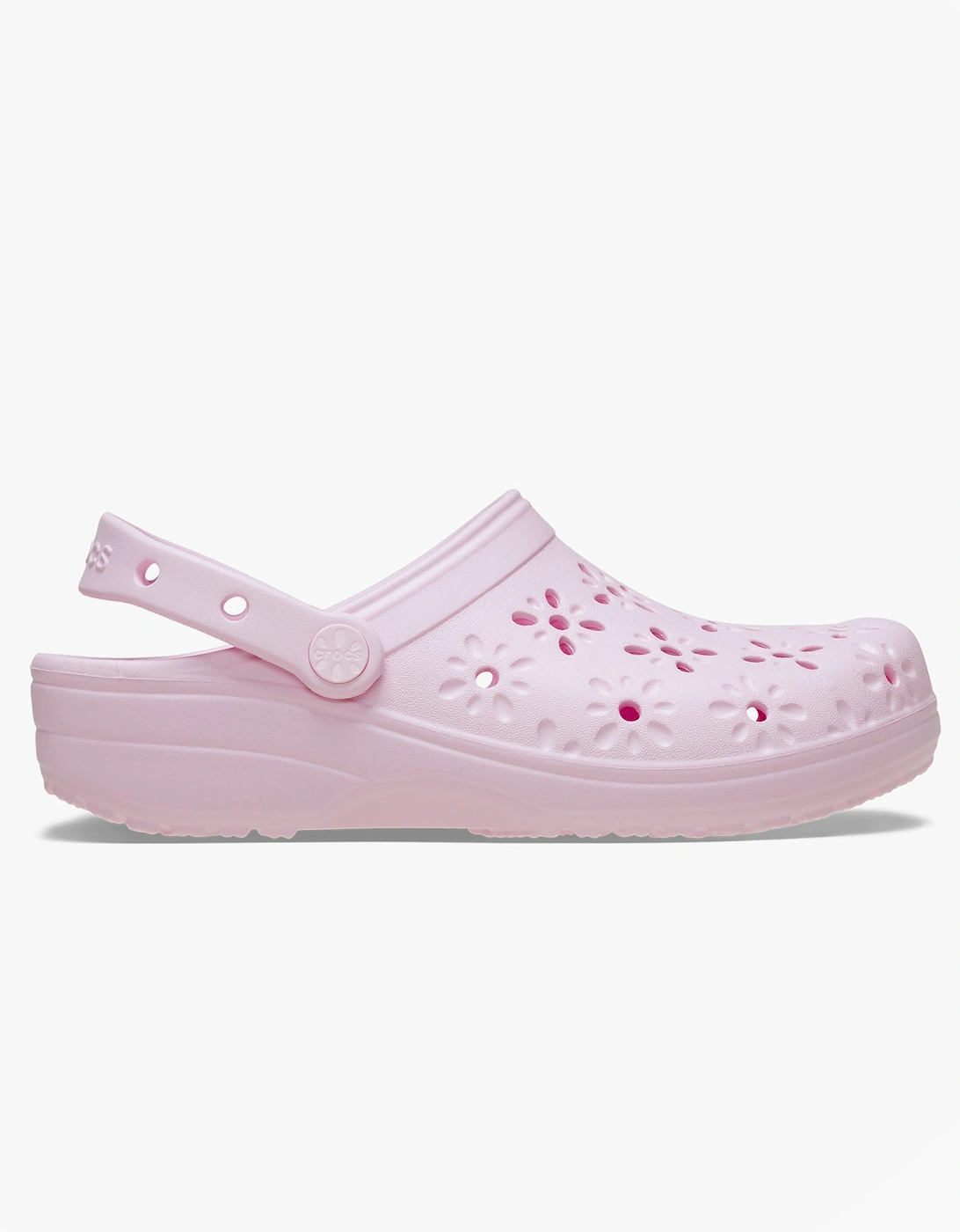 Crocs Women's Crocs 210927 CLASSIC FLORAL CUT OUT Womens Clogs Pink