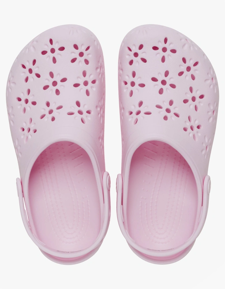 Crocs 210927 CLASSIC FLORAL CUT OUT Womens Clogs Pink