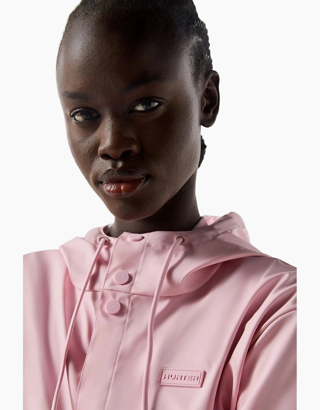 Hunter Izzy Hooded Women's Pink Rain Jacket