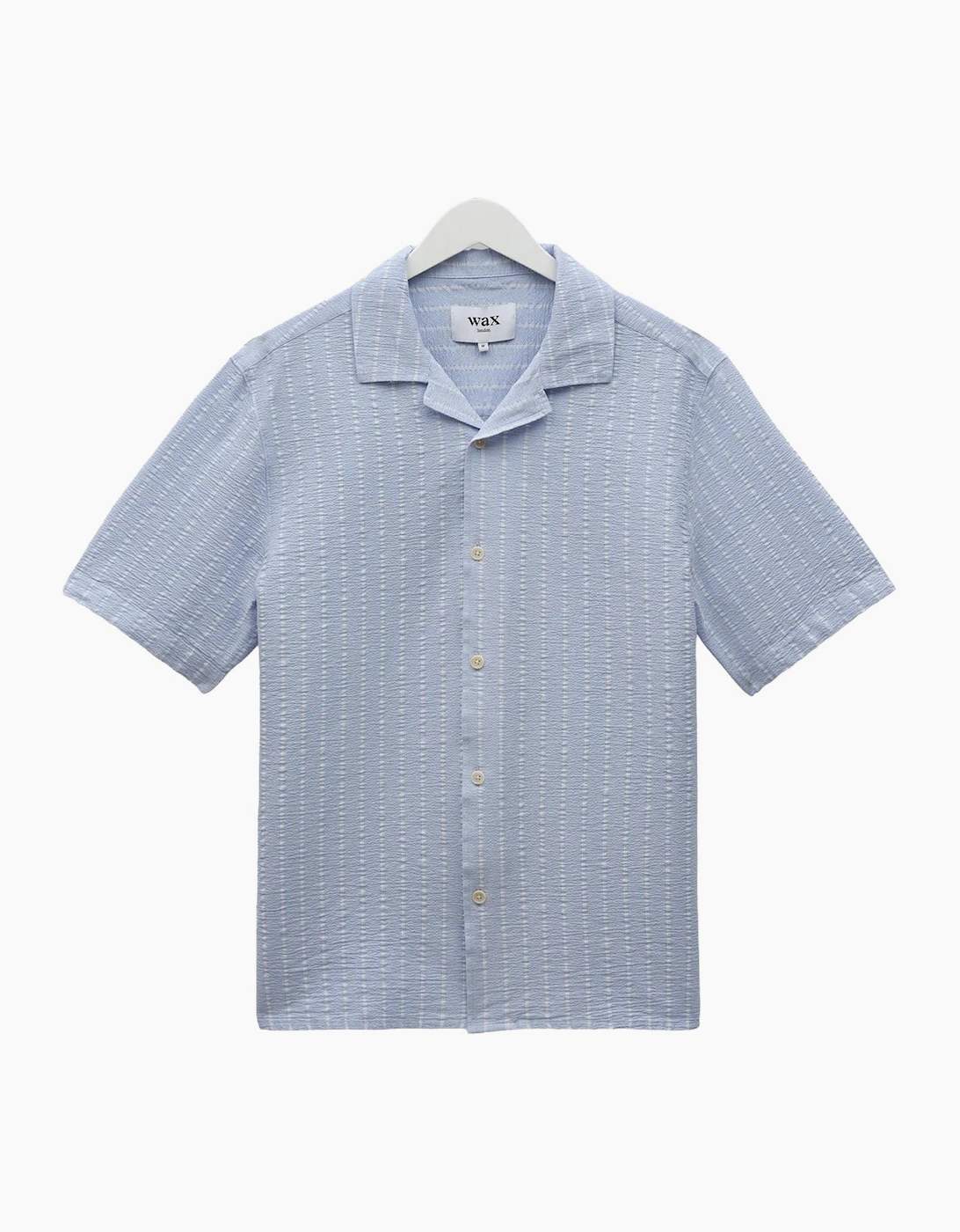 Wax London Didcot Seersucker Stripe Short Sleeve Shirt