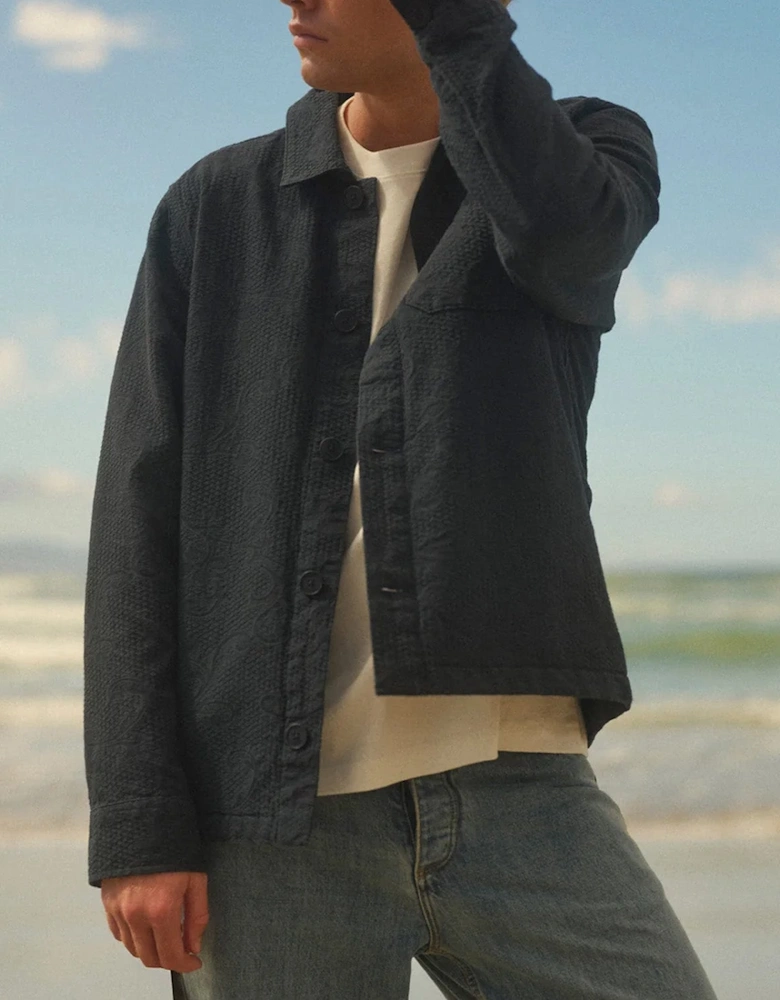Wax London Rockley Honeycomb Jacquard Overshirt