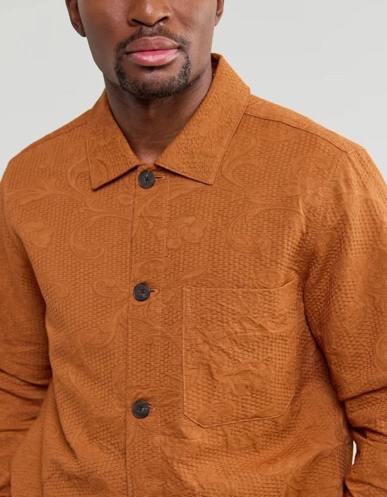 Wax London Rockley Honeycomb Jacquard Overshirt