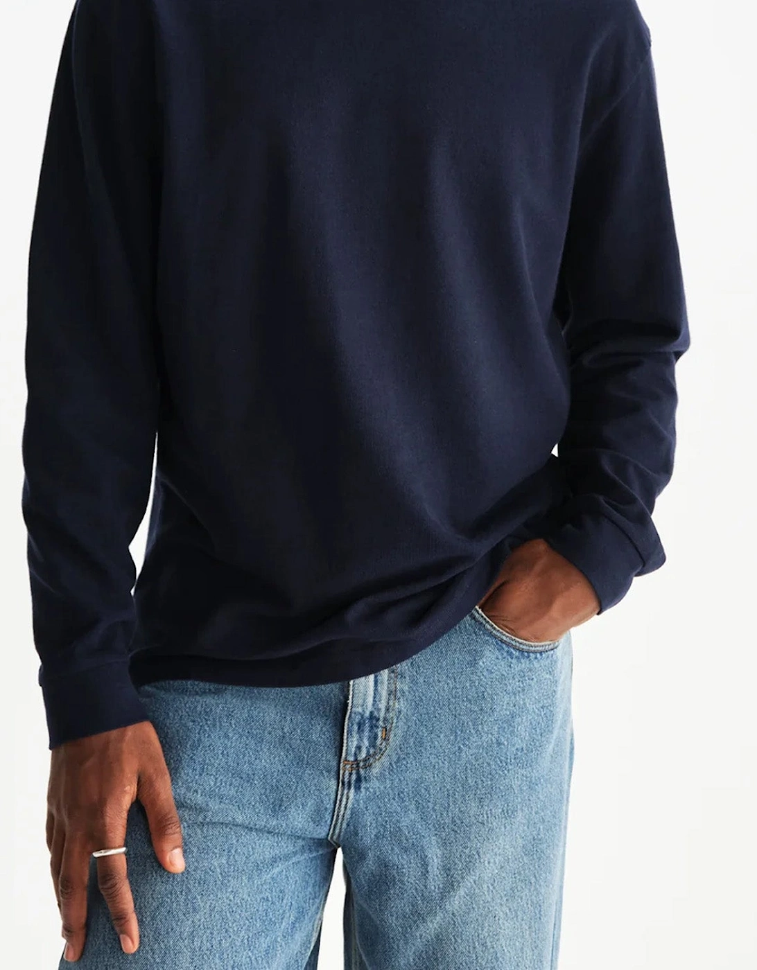 Wax London Hayden Textured Long Sleeve T-Shirt