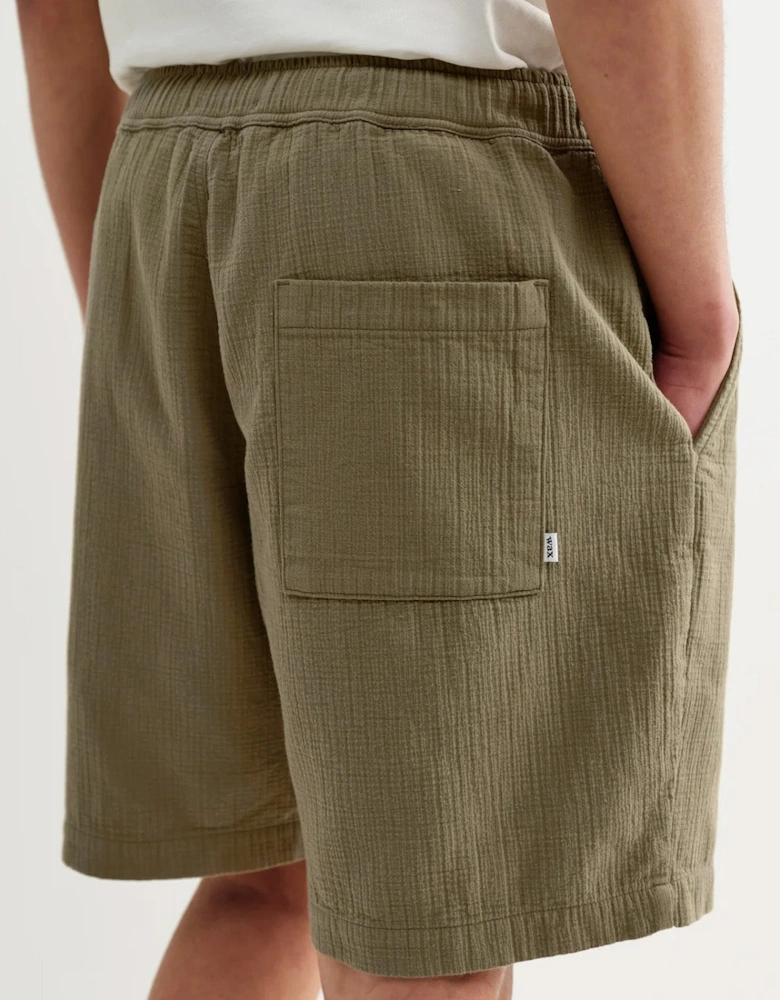 Wax London Kurt Crinkle Cotton Linen Shorts