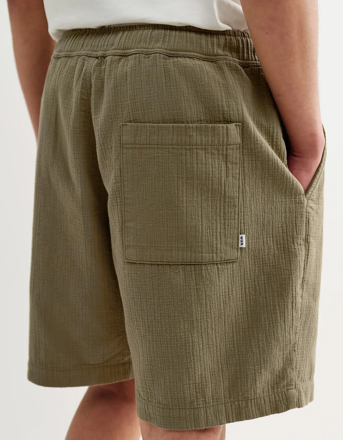 Wax London Kurt Crinkle Cotton Linen Shorts