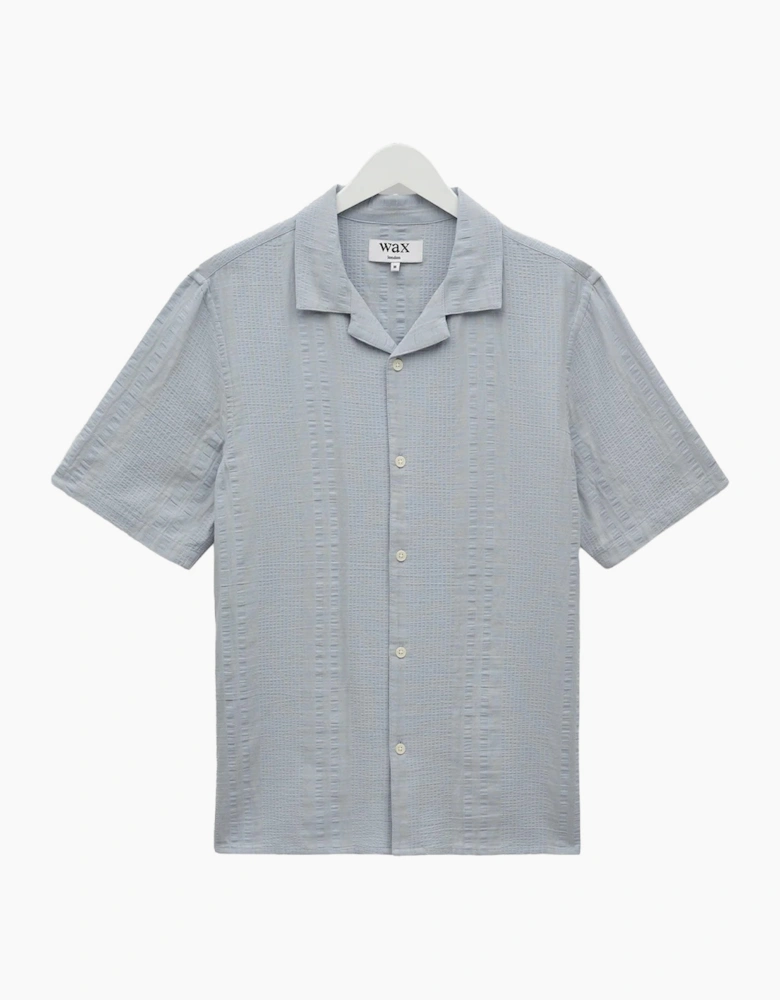 Wax London Didcot Double Weave Seersucker Short Sleeve Shirt