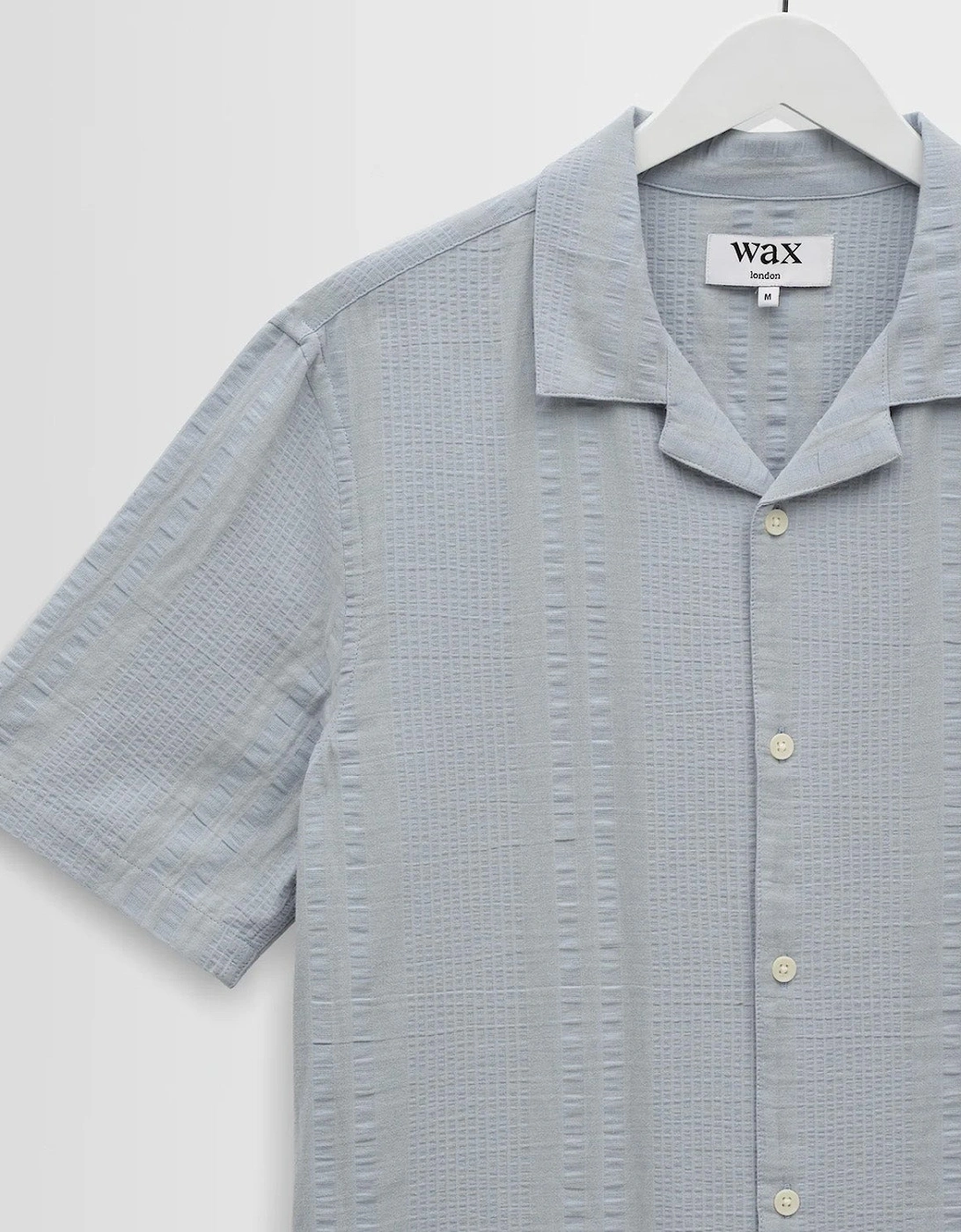 Wax London Didcot Double Weave Seersucker Short Sleeve Shirt
