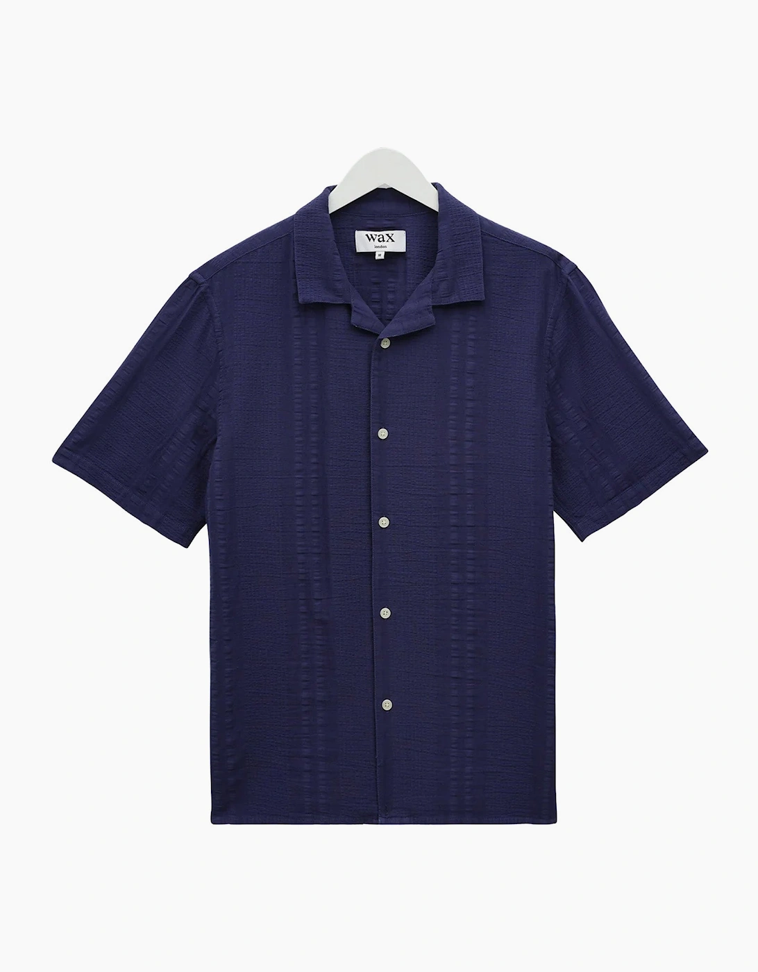 Wax London Didcot Double Weave Seersucker Short Sleeve Shirt